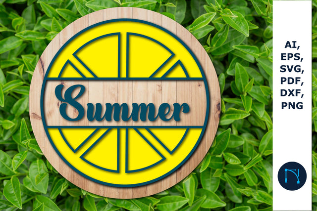 3d layer Summer Round Sign svg cut file SVG MD JOYNAL ABDIN 