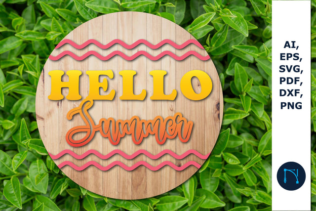 3d layer Summer Round Sign svg cut file SVG MD JOYNAL ABDIN 