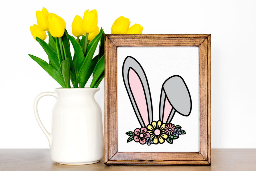 3D Layered Bunny Ears SVG, Easter SVG. - So Fontsy