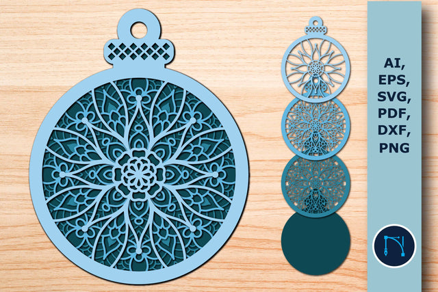 3D Layered Christmas Ornaments SVG SVG MD JOYNAL ABDIN 