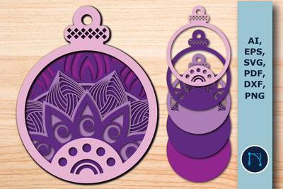 3D Layered Christmas Ornaments SVG SVG MD JOYNAL ABDIN 