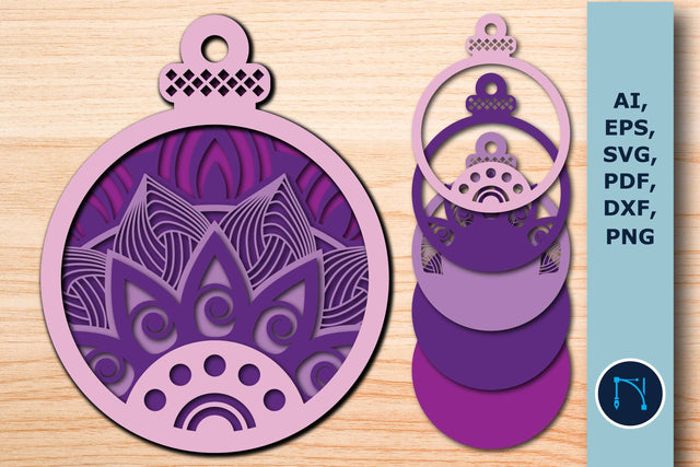 3D Layered Christmas Ornaments SVG SVG MD JOYNAL ABDIN 