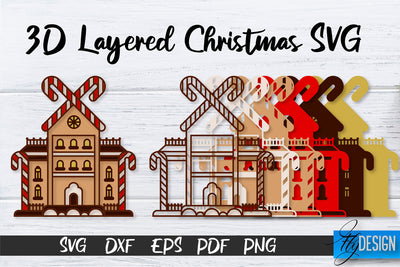 3D Layered Christmas SVG | Christmas Design | Multilayered SVG SVG Fly Design 