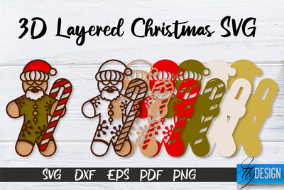 3D Layered Christmas SVG | Christmas Design | Multilayered SVG SVG Fly Design 
