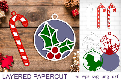 3d layered christmas svg, Papercut christmas, Holiday decor 3D Paper AnastasiyaArtDesign 