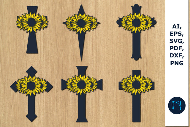 3d layered Cross SVG cut file bundle SVG MD JOYNAL ABDIN 