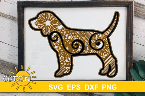 3D Layered Dog Beagle SVG 3D Paper CutsunSVG 