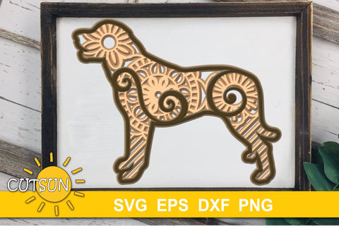 3D Layered Dog Labrador Retriever SVG 3D Paper CutsunSVG 