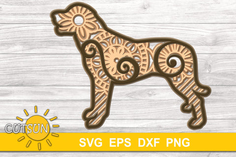3D Layered Dog Labrador Retriever SVG 3D Paper CutsunSVG 