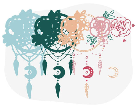 3d layered dream catcher svg, 3d svg, Boho svg, Floral svg, laser cut files, cnc files, Shadow box svg, 3d Dreamcatcher svg, Glowforge SVG CutLeafSvg 