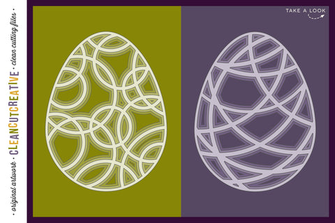 3D layered EASTER EGGs with box frame | stacked paper art SVG SVG CleanCutCreative 