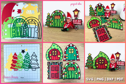 3D Layered Elf Door SVG Bundle SVG Emma Dawn Designs 