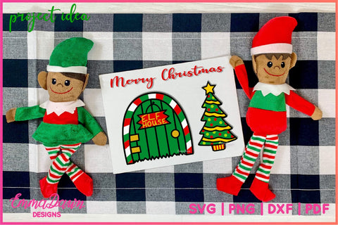 3D Layered Elf Door SVG Bundle SVG Emma Dawn Designs 