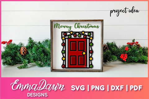 3D Layered Elf Door SVG Bundle SVG Emma Dawn Designs 