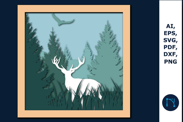 3D Layered Forest Shadow Box SVG SVG MD JOYNAL ABDIN 