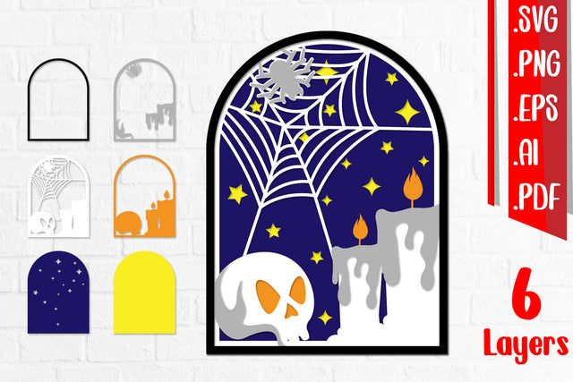 3D Layered Halloween 2 - svg eps ai png pdf SVG zafrans studio 
