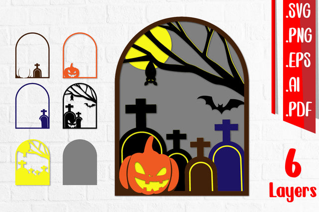 3D Layered Halloween - svg eps ai png pdf SVG zafrans studio 