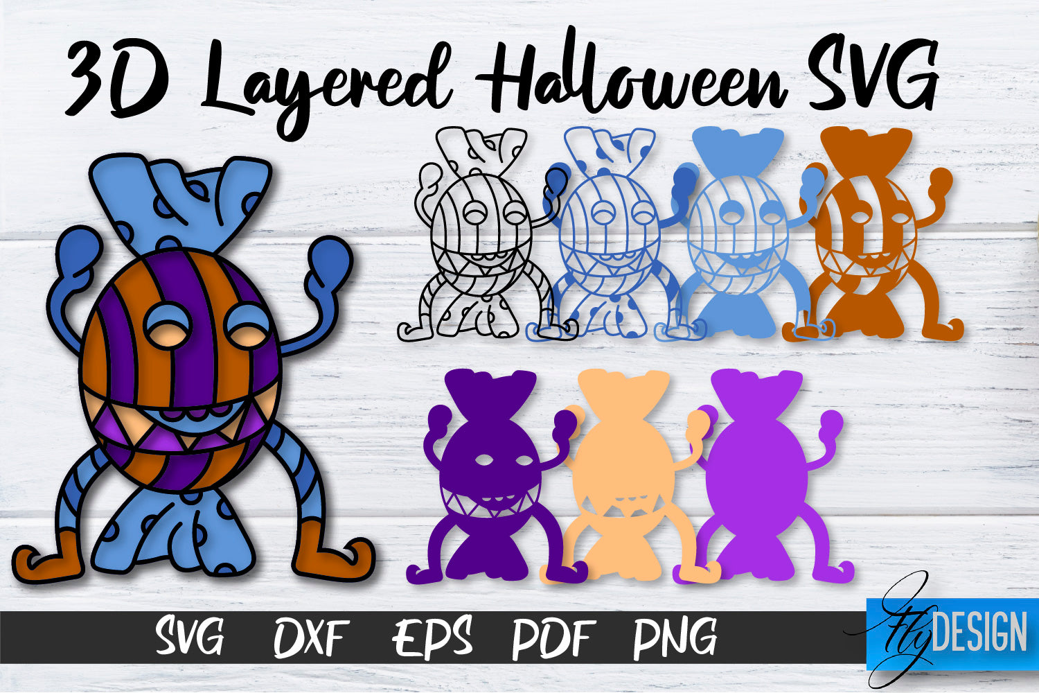 3d Layered Halloween Svg Halloween Design Svg 3d Layered Design So Fontsy 6296