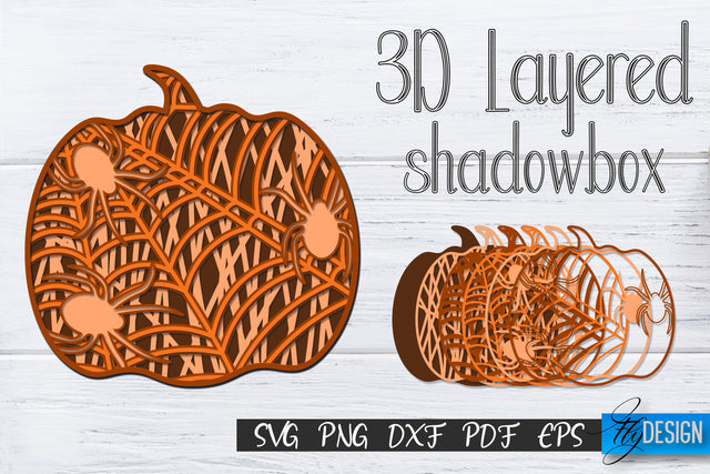 3D Layered Halloween SVG. Layered Halloween SVG Design. v.1 SVG Fly Design 