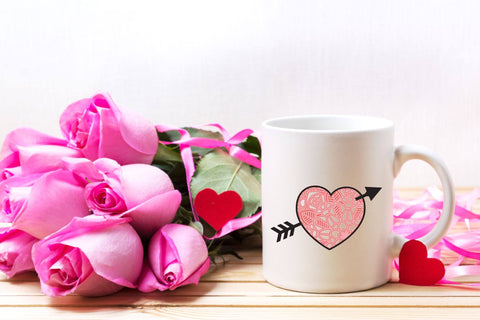 3D Layered Heart Mandala SVG, Valentines Day Cut File. SVG Elinorka 