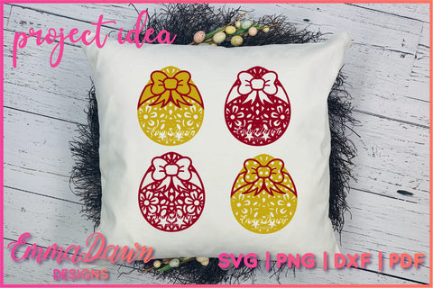 3D Layered Mandala Easter Egg SVG SVG Emma Dawn Designs 