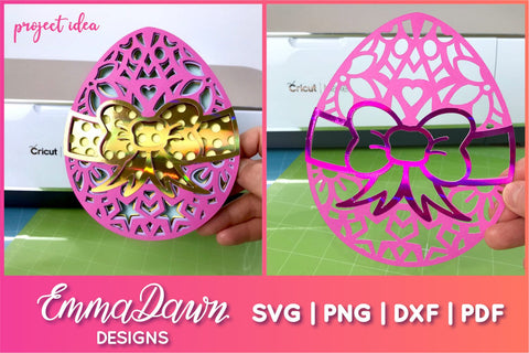3d Layered Mandala Easter Egg SVG SVG Emma Dawn Designs 