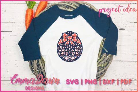 3D Layered Mandala Easter Egg SVG SVG Emma Dawn Designs 
