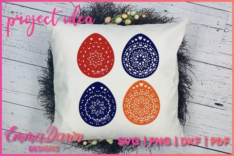 3D Layered Mandala Easter Egg SVG SVG Emma Dawn Designs 