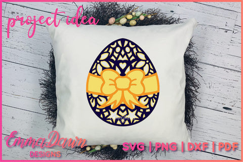 3d Layered Mandala Easter Egg SVG SVG Emma Dawn Designs 