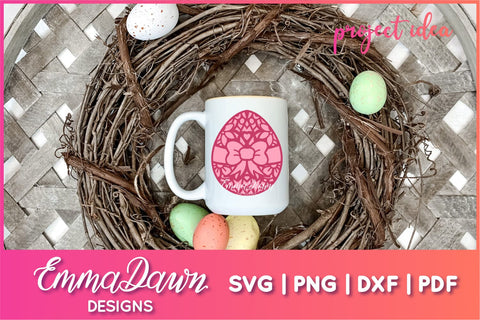 3d Layered Mandala Easter Egg SVG SVG Emma Dawn Designs 