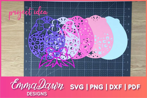 3D Layered Mandala Easter Egg SVG SVG Emma Dawn Designs 