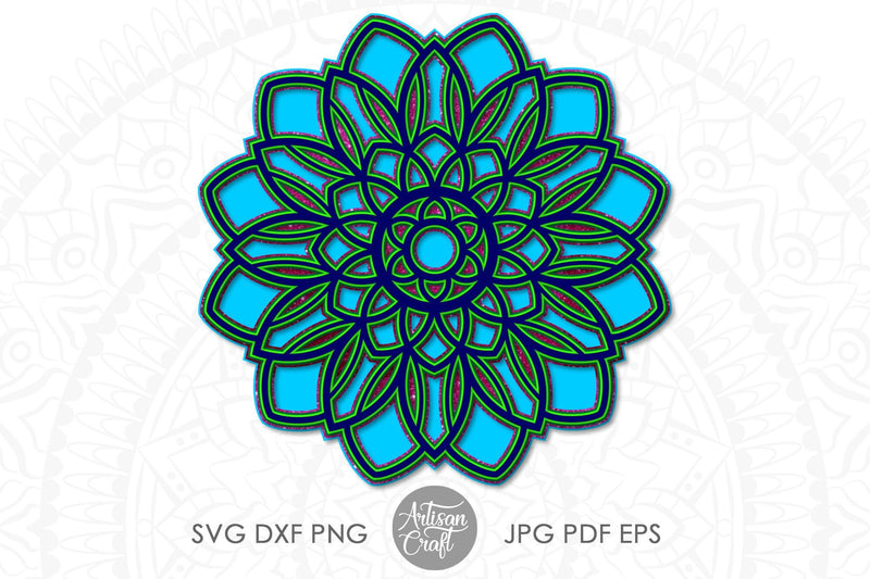 3d layered mandala, Layered mandala SVG SVG Artisan Craft SVG 