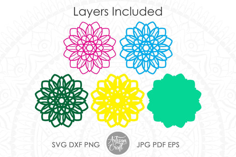 3d layered mandala, Layered mandala SVG SVG Artisan Craft SVG 