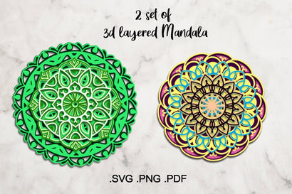 3d Layered Mandala - Multilayered Mandala SVG SVG Deepa 