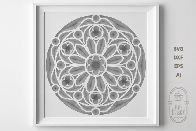 3D Layered MANDALA | Paper cut project | Stacked paper 3D Paper Big Design &Co 