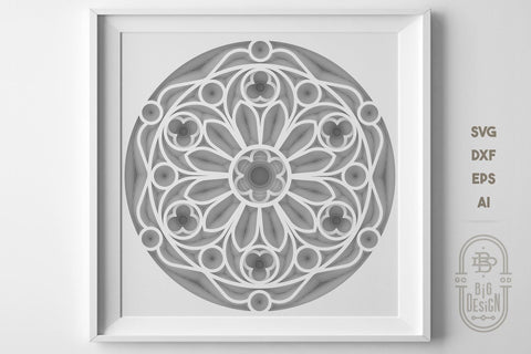 3D Layered MANDALA | Paper cut project | Stacked paper 3D Paper Big Design &Co 