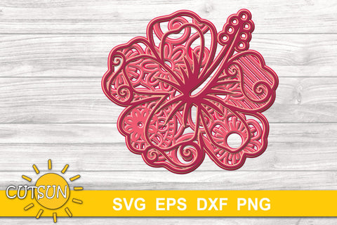 3D Layered Mandala Summer bundle cut files 3D Paper CutsunSVG 