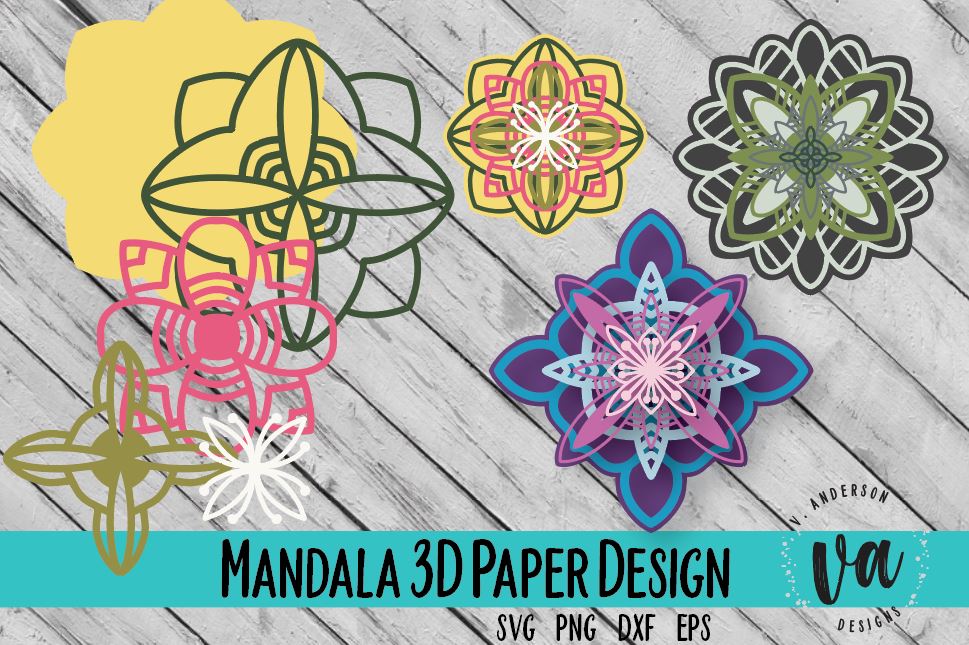 3D Layered Mandala SVG - So Fontsy