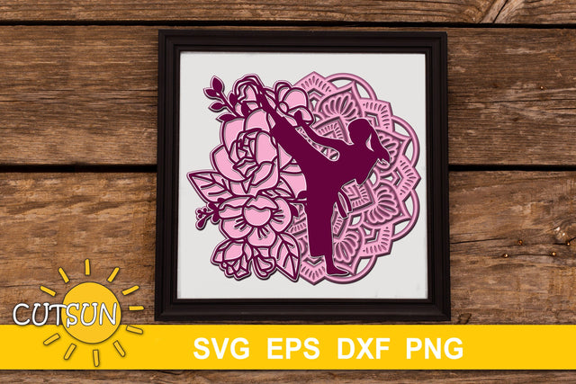 3D Layered Martial Arts Mandala SVG 5layers SVG CutsunSVG 