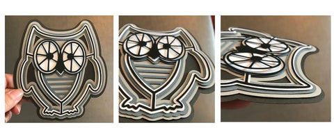 3D Layered Owl SVG Design 3D Paper Stacy's Digital Designs 