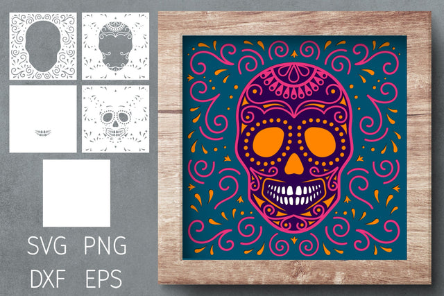 3d layered papercut halloween, Halloween shadow box svg SVG Digital Rainbow Shop 