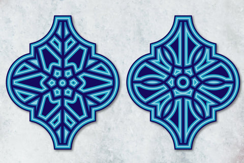 3D Layered Snowflake Arabesque Bundle svg eps ai png pdf 3D Paper zafrans studio 