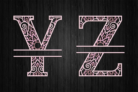 3D Layered Split Alphabets A to Z - SVG SVG Slim Studio 