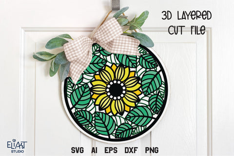 3d Layered Sunflower SVG, Fall Mandala SVG, Porch Sign SVG. SVG Elinorka 