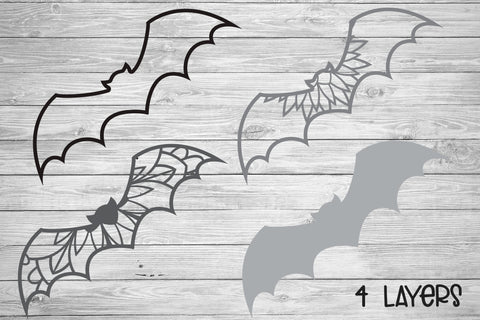 3D Layered SVG Halloween Bat, Halloween Home Decoration, 3d Paper Cutting File. 3D Paper Elinorka 