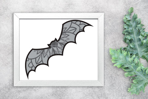 3D Layered SVG Halloween Bat, Halloween Home Decoration, 3d Paper Cutting File. 3D Paper Elinorka 