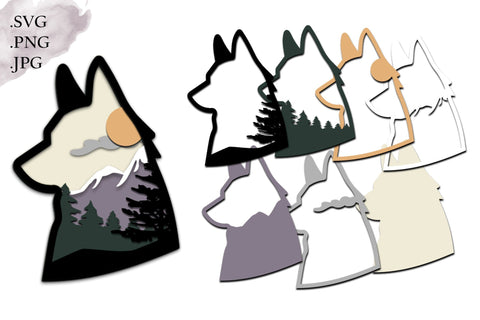 3D Layered SVG -Multilayered SVG Fox - Layered SVG Animal SVG Deepa 