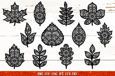 3D Leaves Papercut Bundle SVG,Fall Leaves Silhouette SVG SVG goodfox86 