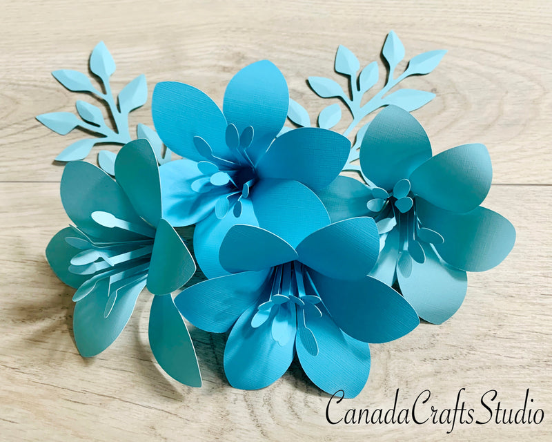 3D Lily Paper Flower Template   Tutorial So Fontsy