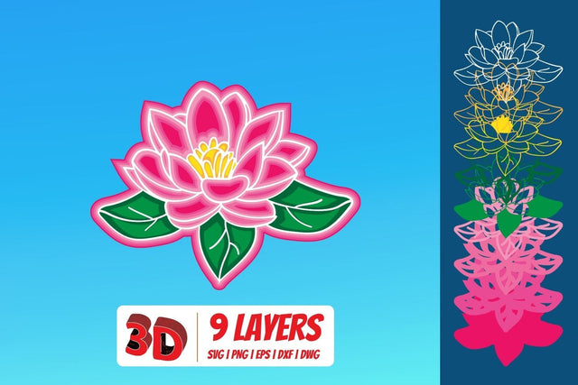 3D Lotus SVG SVG SvgOcean 